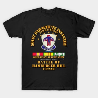 Hamburger Hill - 2nd Bn 501st PIR w Svc Ribbons T-Shirt